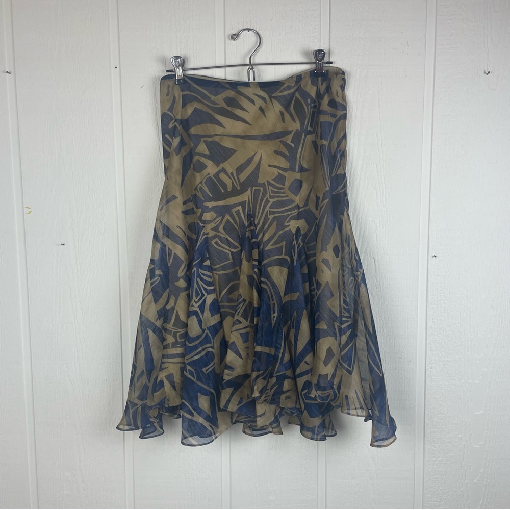 Lauren Ralph Lauren Fully Lined Godet Style Midi Skirt Size Small
